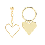 Orecchini Love Silver Needle Orecchini semplici, E2109-12 Purple Diamond, E2109-13 White Diamond, E2112-9 Gold Asymmetric Love, E2112-10 White K Asymmetric Love