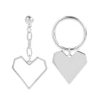 Orecchini Love Silver Needle Orecchini semplici, E2109-12 Purple Diamond, E2109-13 White Diamond, E2112-9 Gold Asymmetric Love, E2112-10 White K Asymmetric Love