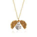 La forma dei girasoli in lega può aprire il pendente degli accessori con incisione a doppio lato, N2003-27 Ancient Gold Keychain, N2003-28 Ancient Gold Keychain, N2003-22 Ancient Gold Necklace, N2003-23 Ancient Silver Necklace