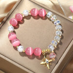 Braccialetto di perline di cristallo Braccialetto di cristallo naturale da donna, S2207-1 AB Transparent, S2204-1 Pink, S2203-5 Purple, S2204-3 Pink Opal, S2204-2 Blue Opal, S2204-6 Orange+Butterfly, S2204-7 White+Butterfly, S2204-5 Pink Opal          ...