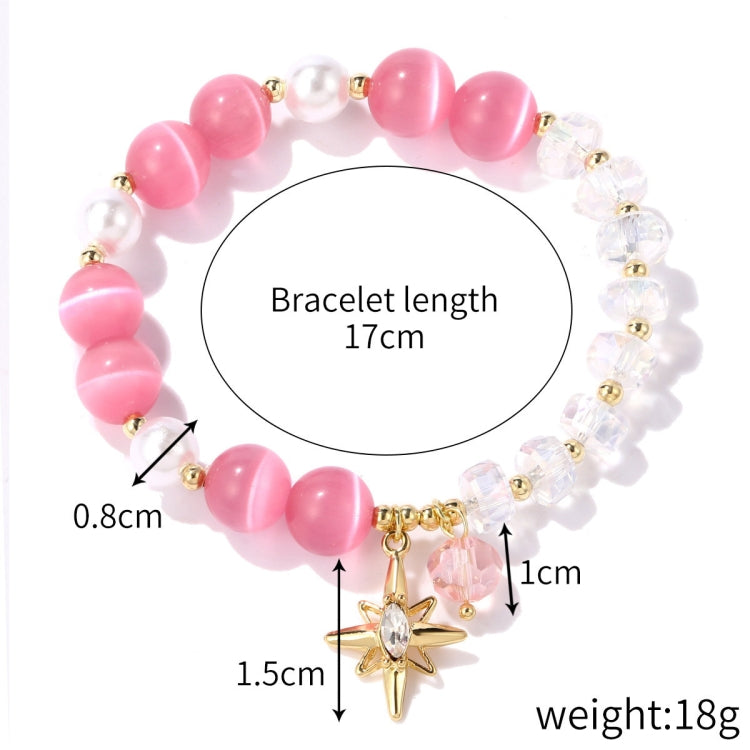 Braccialetto di perline di cristallo Braccialetto di cristallo naturale da donna, S2207-1 AB Transparent, S2204-1 Pink, S2203-5 Purple, S2204-3 Pink Opal, S2204-2 Blue Opal, S2204-6 Orange+Butterfly, S2204-7 White+Butterfly, S2204-5 Pink Opal          ...