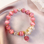 Braccialetto di perline di cristallo Braccialetto di cristallo naturale da donna, S2207-1 AB Transparent, S2204-1 Pink, S2203-5 Purple, S2204-3 Pink Opal, S2204-2 Blue Opal, S2204-6 Orange+Butterfly, S2204-7 White+Butterfly, S2204-5 Pink Opal          ...