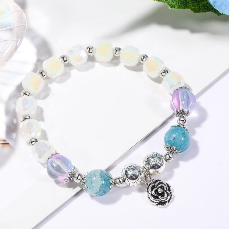 Braccialetto di perline di cristallo Braccialetto di cristallo naturale da donna, S2207-1 AB Transparent, S2204-1 Pink, S2203-5 Purple, S2204-3 Pink Opal, S2204-2 Blue Opal, S2204-6 Orange+Butterfly, S2204-7 White+Butterfly, S2204-5 Pink Opal          ...