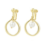 Orecchini barocchi Perla Clip per orecchio da donna senza piercing all'orecchio, 1202 Long Gold, 1201 Long Silver, 0402 Short Gold, 0401 Short Silver, E2109-7 Half Round, E2109-8 Half Ellipse, E2109-10 Leaf Model, E2109-11 Five Small Pearls            ...