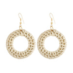 Orecchini intrecciati fatti a mano con vite di bambù Orecchini stile Bosomia, E2002-1 Ear Hook Circle, E2002-2 Black Frame, E2002-3 Yellow Frame, E2002-4 Blue Frame, E2002-5 Knock Pattern Circle, E2002-6 Knock Pattern Deep Cake                         ...