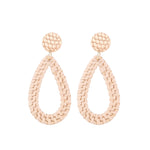Orecchini intrecciati fatti a mano con vite di bambù Orecchini stile Bosomia, E2002-1 Ear Hook Circle, E2002-2 Black Frame, E2002-3 Yellow Frame, E2002-4 Blue Frame, E2002-5 Knock Pattern Circle, E2002-6 Knock Pattern Deep Cake                         ...