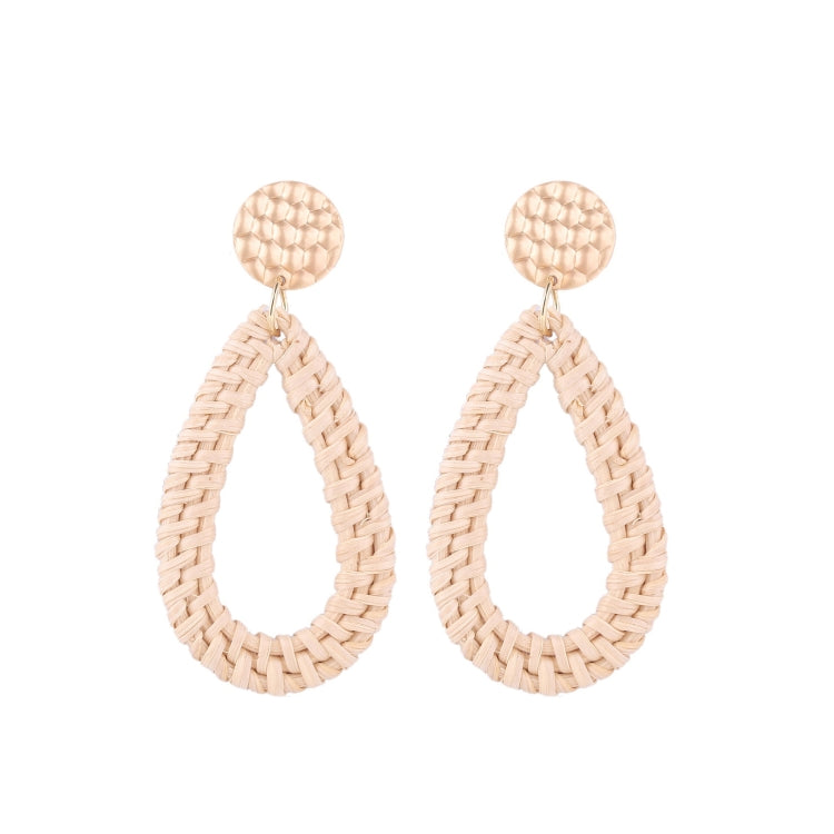 Orecchini intrecciati fatti a mano con vite di bambù Orecchini stile Bosomia, E2002-1 Ear Hook Circle, E2002-2 Black Frame, E2002-3 Yellow Frame, E2002-4 Blue Frame, E2002-5 Knock Pattern Circle, E2002-6 Knock Pattern Deep Cake                         ...