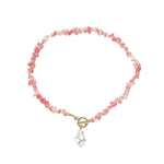 Collana in pietra naturale spezzata colorata Boho, modello:, N2105-9 Color Stone Pearl Pendant, N2206-8 Pink Stone, N2206-9 Light Blue Stone, N2206-10 Multi-color Stone, N2206-11 Transparent Stone, N2106-23 Pink Stone Single Chain                      ...