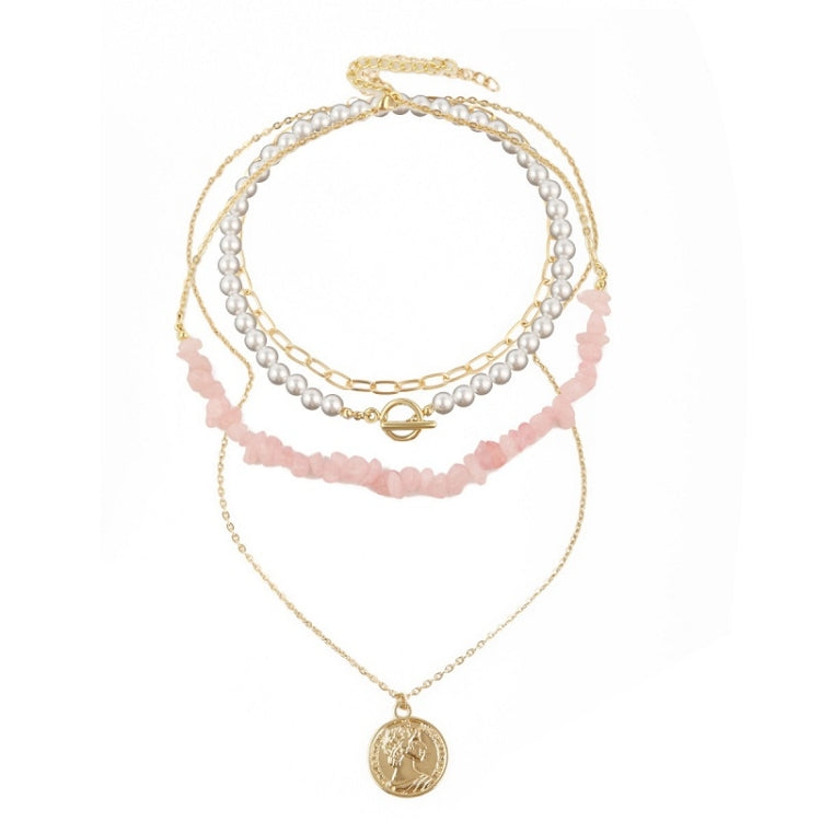 Collana in pietra naturale spezzata colorata Boho, modello:, N2105-9 Color Stone Pearl Pendant, N2206-8 Pink Stone, N2206-9 Light Blue Stone, N2206-10 Multi-color Stone, N2206-11 Transparent Stone, N2106-23 Pink Stone Single Chain                      ...