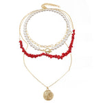 Collana in pietra naturale spezzata colorata Boho, modello:, N2105-9 Color Stone Pearl Pendant, N2206-8 Pink Stone, N2206-9 Light Blue Stone, N2206-10 Multi-color Stone, N2206-11 Transparent Stone, N2106-23 Pink Stone Single Chain                      ...
