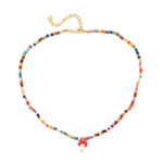 Collana in pietra naturale spezzata colorata Boho, modello:, N2105-9 Color Stone Pearl Pendant, N2206-8 Pink Stone, N2206-9 Light Blue Stone, N2206-10 Multi-color Stone, N2206-11 Transparent Stone, N2106-23 Pink Stone Single Chain                      ...