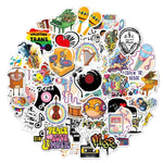 2sets 50pcs Rock Band Sticker Strumento musicale Computer Valigia Skateboard Adesivo decorativo, Rock Band Sticke