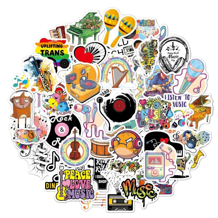 2sets 50pcs Rock Band Sticker Strumento musicale Computer Valigia Skateboard Adesivo decorativo, Rock Band Sticke
