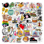 2sets 50pcs Rock Band Sticker Strumento musicale Computer Valigia Skateboard Adesivo decorativo, Rock Band Sticke