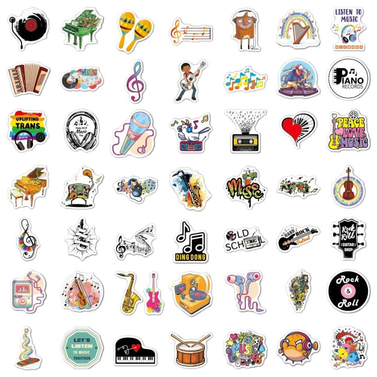 2sets 50pcs Rock Band Sticker Strumento musicale Computer Valigia Skateboard Adesivo decorativo, Rock Band Sticke