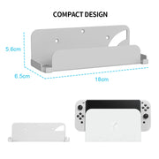 Per Switch OLED Game Console JYS Staffa di supporto per appendere a parete, Iron White, Iron Black