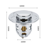 005 2 pezzi Lavabo che rimbalza Nucleo Push-type Deodorante Tappo di scarico Accessori per lavabo, Cap, Gray, Silver Gray, Rose Gold