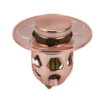 005 2 pezzi Lavabo che rimbalza Nucleo Push-type Deodorante Tappo di scarico Accessori per lavabo, Cap, Gray, Silver Gray, Rose Gold