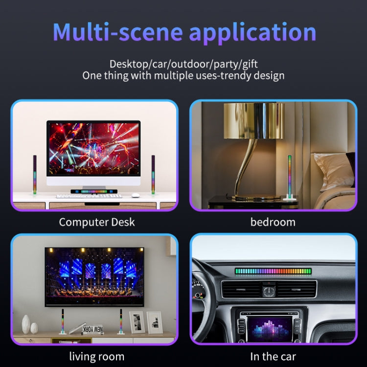 Luci di risposta ritmica controllate da audio RGB Musica Luci di ripresa a LED ambientali, Charging, Plug-in