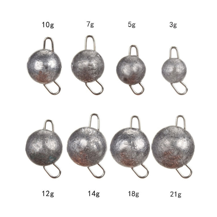 20 pezzi di piombo a sospensione rapida con esca per inserimento di piombo capovolto, 3g, 5g, 7g, 10g, 12g, 14g, 18g, 21g
