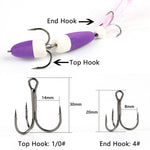 W.P.E PMG-M Foam Hook Soft Worm Bait Tre ganci di ancoraggio Esche finte, M