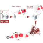 W.P.E PMG-M Foam Hook Soft Worm Bait Tre ganci di ancoraggio Esche finte, M