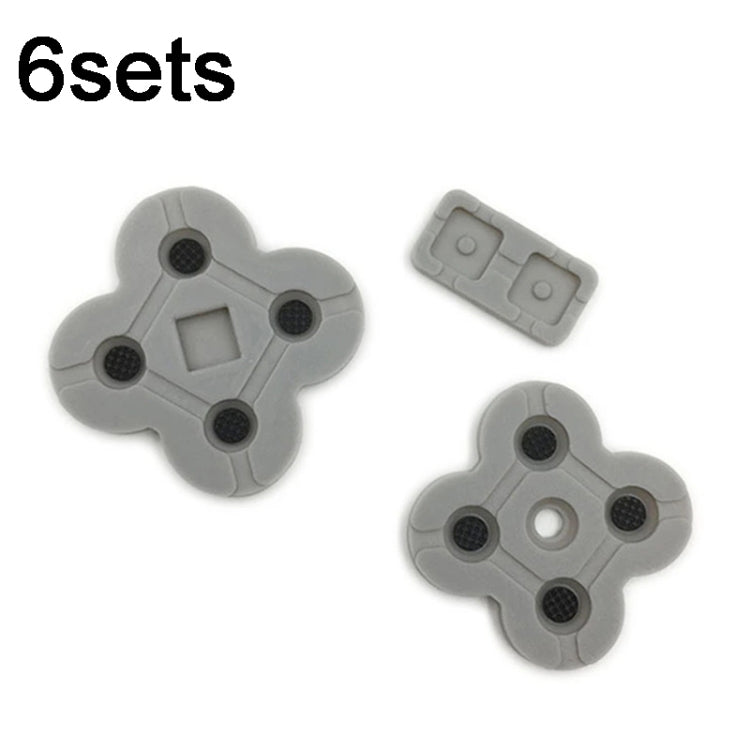 For NDSL NDS Lite Game 6 sets Conductive Rubber Pad Soft Silicone Adhesive Button Pads, Conductive Rubber Pad