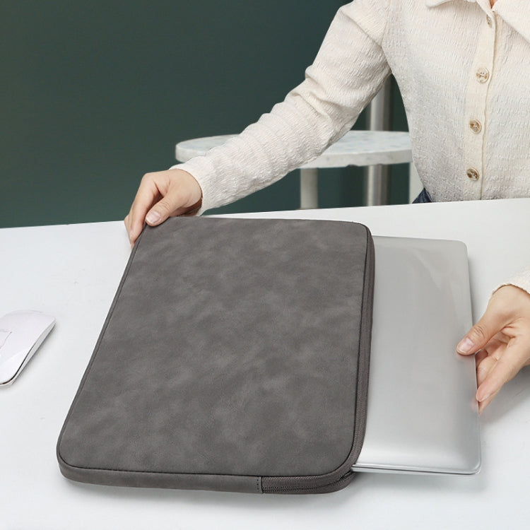 ND12 Borsa per laptop leggera impermeabile resistente all'usura in pelle di agnello, 13.3 inches, 14.1-15.4 inches