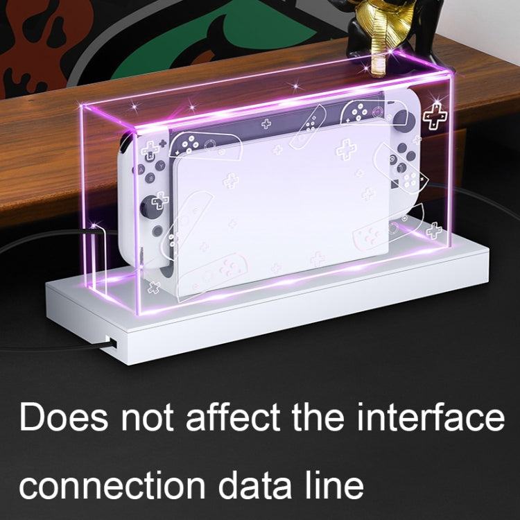 Base luminosa con copertura antipolvere per Nintendo Switch