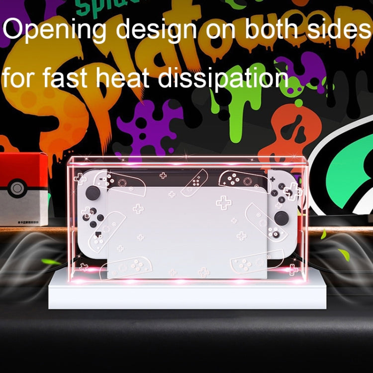 Base luminosa con copertura antipolvere per Nintendo Switch