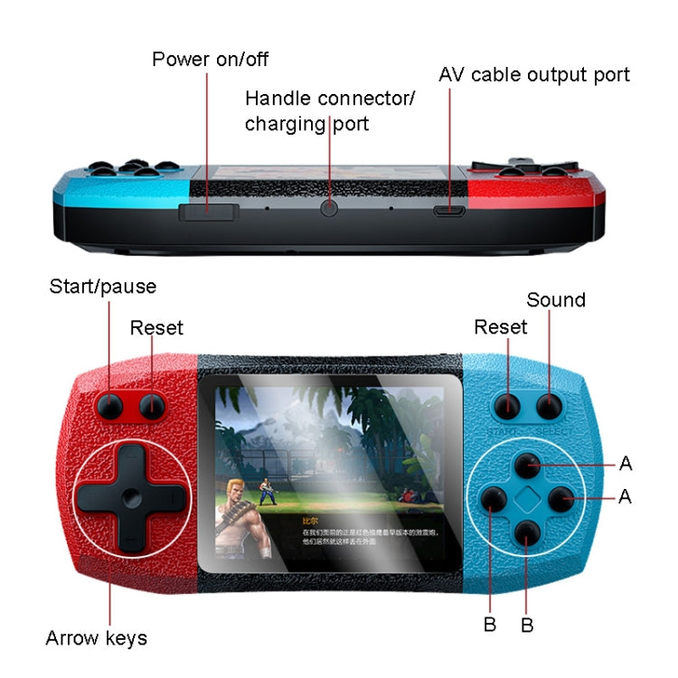 Console portatile 3 pollici 620 in 1 con schermo orizzontale