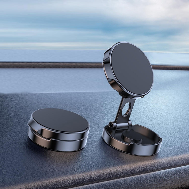 Staffa di aspirazione magnetica per auto circolare pieghevole per auto con posizionamento multi-angolo