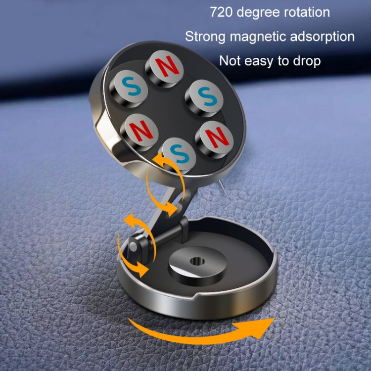 Staffa di aspirazione magnetica per auto circolare pieghevole per auto con posizionamento multi-angolo
