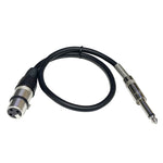 Cavo audio bilanciato 6,35 mm femmina a XLR 2 pin 0,5-30m