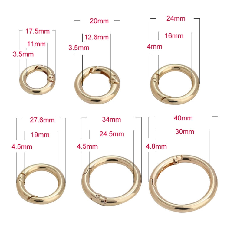 Portachiavi con fettuccia aperta in metallo con anello a molla in lega di zinco da 20 pezzi, 3 Points Silver, 4 Points Silver, 4 Points Light Gold, Inch 2 Black, 3 Points Light Gold, 3 Point Black, 4 Points Black, 5 Points Light Gold, 5 Points Black   ...