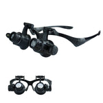 Lente d'ingrandimento binoculare con luce LED 10X/20X