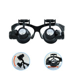 Lente d'ingrandimento binoculare con luce LED 10X/20X
