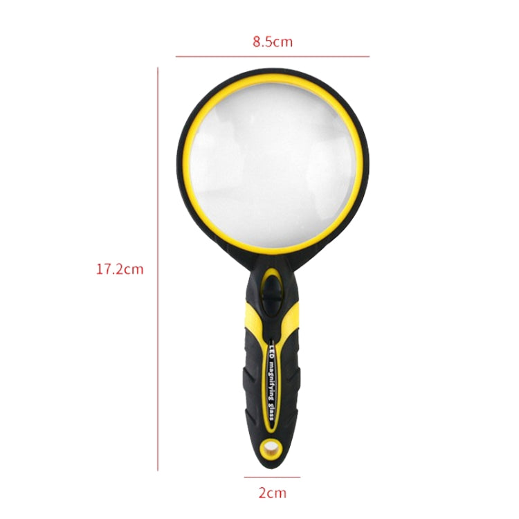 Lente d'ingrandimento portatile per lettura lente in vetro ottico CH2050 10X con luce a LED, 10X