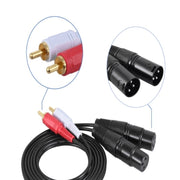 Cavo audio bilanciato 2RCA a 2XLR 0,5-3 metri