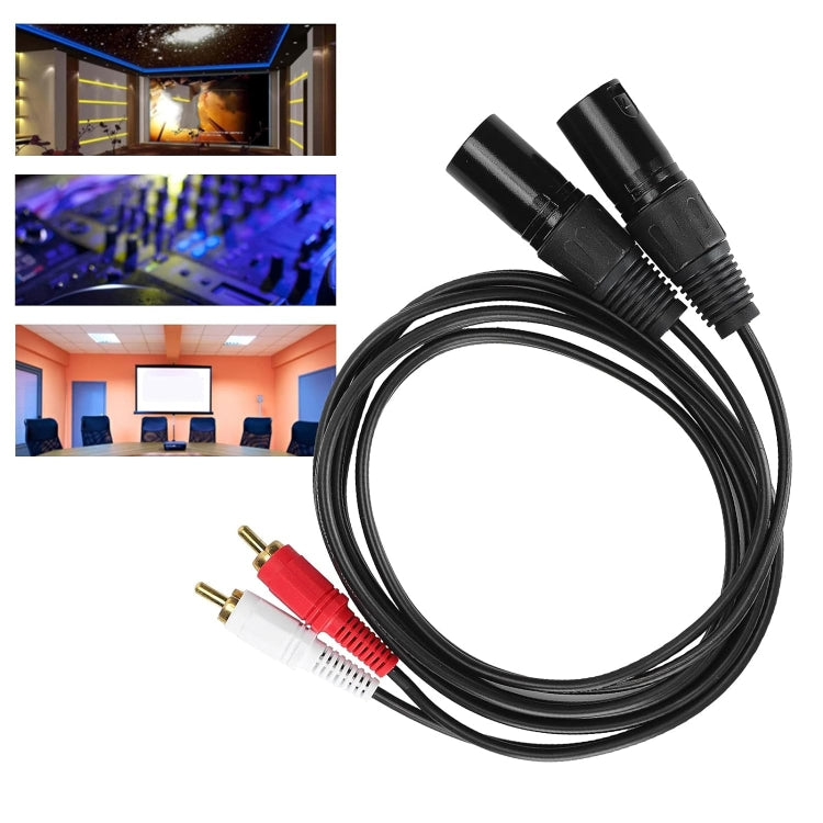 Cavo di bilanciamento audio Canon da 2RCA a 2XLR, 0.5m, 1m, 1.5m, 3m