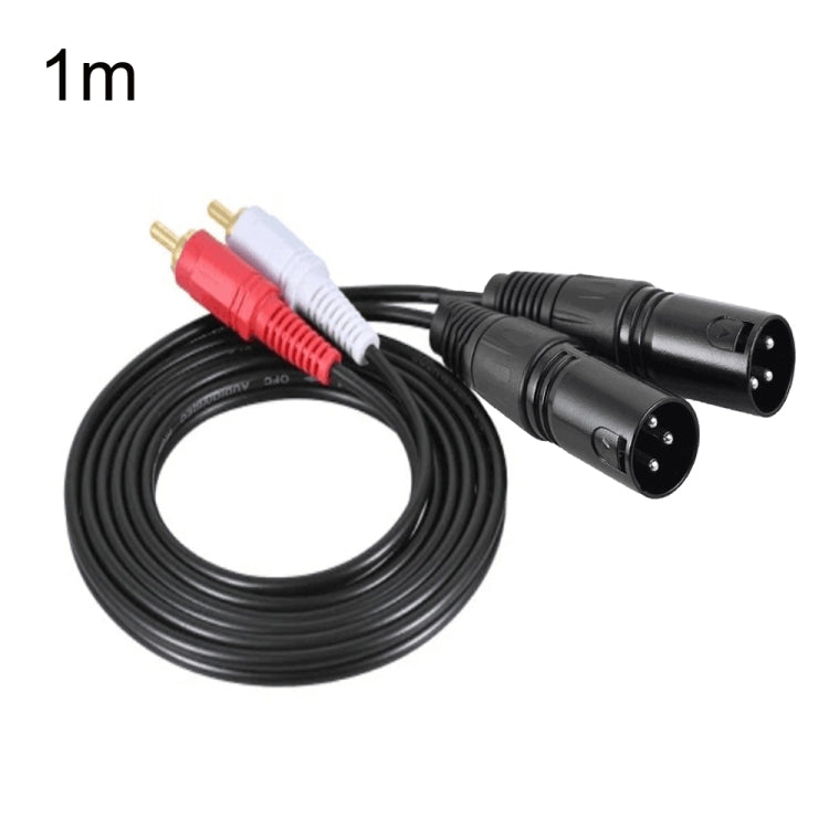 Cavo di bilanciamento audio Canon da 2RCA a 2XLR, 0.5m, 1m, 1.5m, 3m