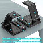Base di ricarica wireless 6 in 1 con porta USB-C