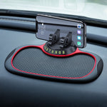 Car Center Console Cellulare Tappetino antiscivolo Targa di parcheggio temporanea, Number Plate+Bracket Mat