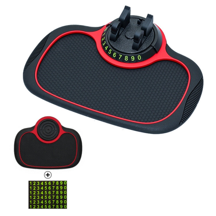 Car Center Console Cellulare Tappetino antiscivolo Targa di parcheggio temporanea, Number Plate+Bracket Mat