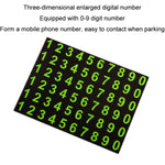 Car Center Console Cellulare Tappetino antiscivolo Targa di parcheggio temporanea, Number Plate+Bracket Mat