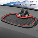 Car Center Console Cellulare Tappetino antiscivolo Targa di parcheggio temporanea, Number Plate+Bracket Mat