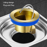 Deodorante per scarico a pavimento in ottone Nucleo interno Bagno Toilette universale, Brass
