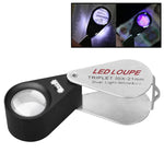 Lente d'ingrandimento 30X con 6 LED e 7 lampade UV