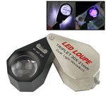 Lente d'ingrandimento 30X con 6 LED e 7 lampade UV