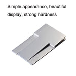 Portasigarette pieghevole portatile in acciaio inossidabile da 2 pezzi, Cigarette Holder Silver